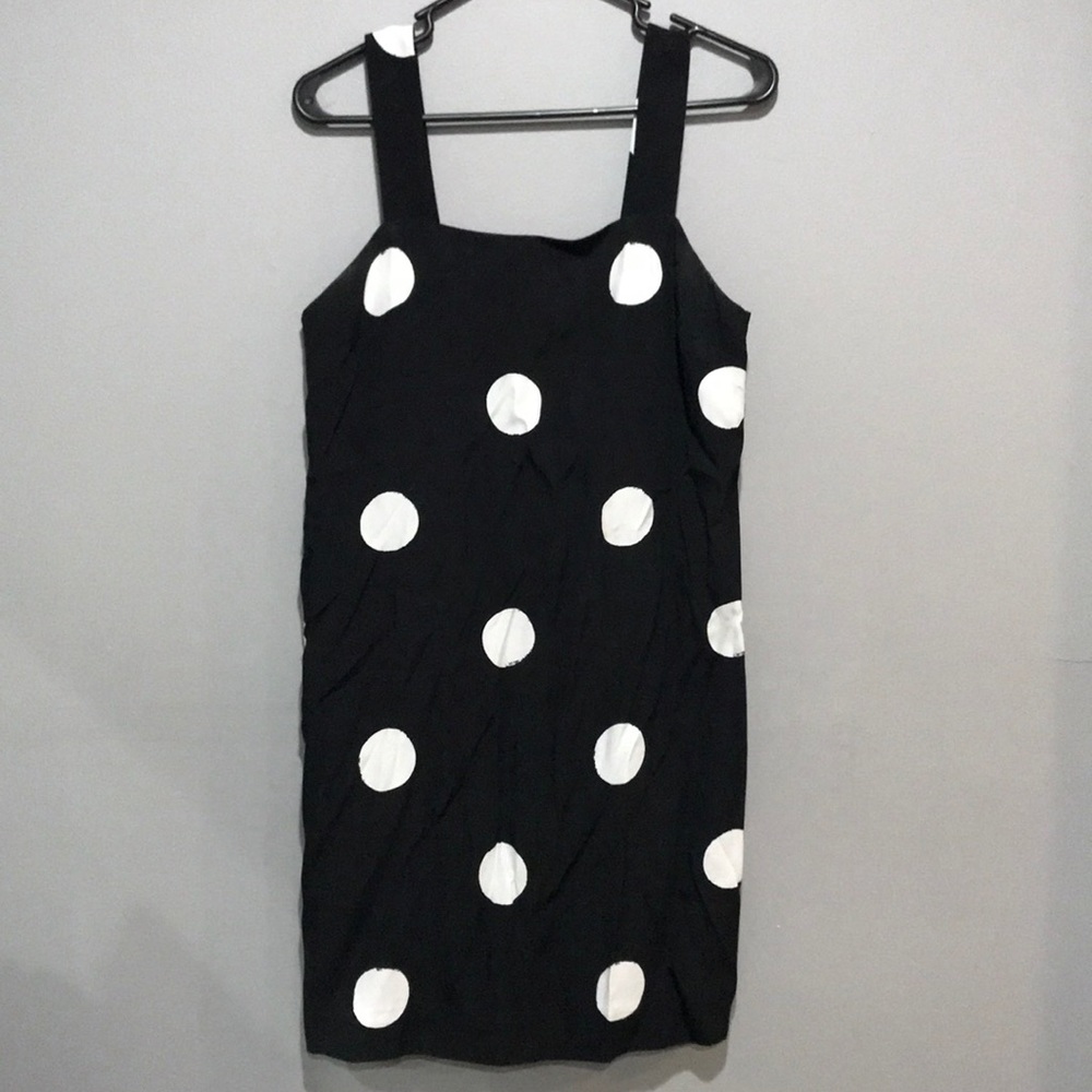 Black with white polka dots dress. Size 6